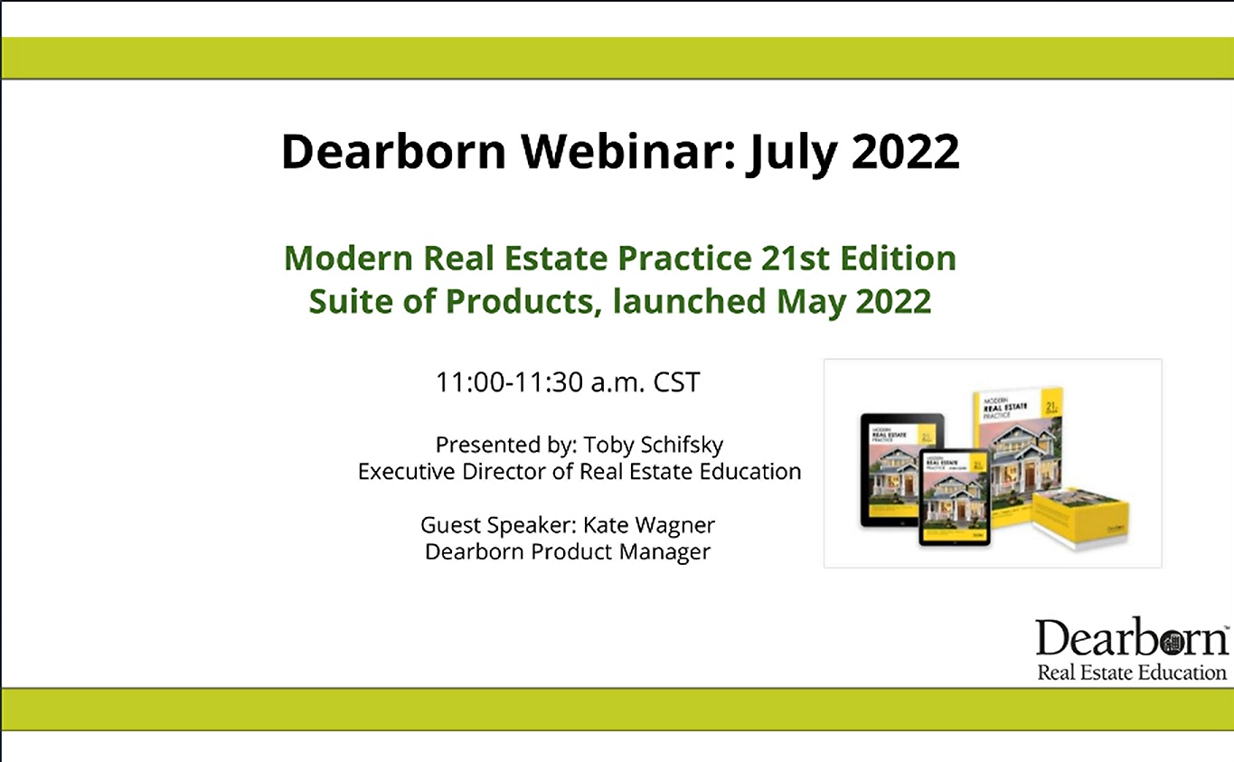 inar Introducing the 21st Edition of Modern Real Estate Practice