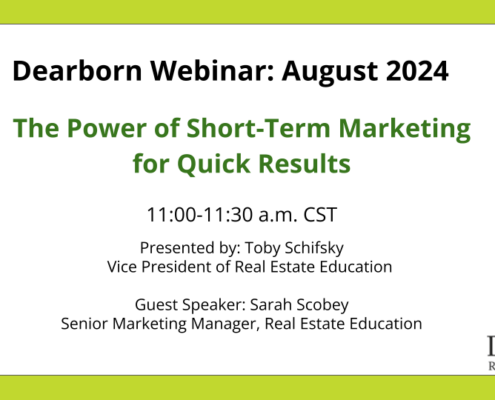 Dearborn August 2024 Webinar: The Power of Short-Term Marketing for Quick Results